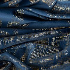 Eurofirany Záclona připravená na očka ELENA 140x250 Eurofirany tmavě modrá v listech
