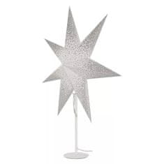 Emos Vánoční papírová hvězda bílo-stříbrná se stojánkem 45cm DCAZ14