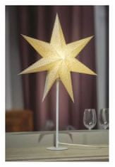 Emos Vánoční papírová hvězda bílo-stříbrná se stojánkem 45cm DCAZ14