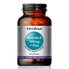 VIRIDIAN nutrition Vitamin C 500 mg + Zinc 90 kapslí 