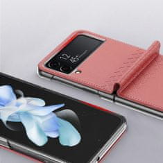 Dux Ducis Bril kožené pouzdro na Samsung Galaxy Z Flip 4, růžové