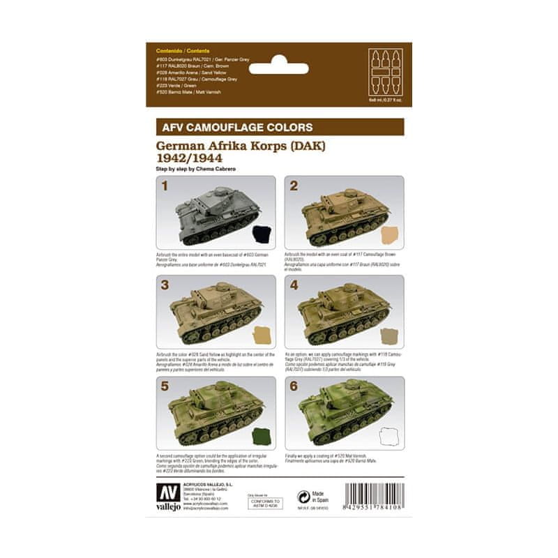 Vallejo paint set - 70.112 Wargames Special