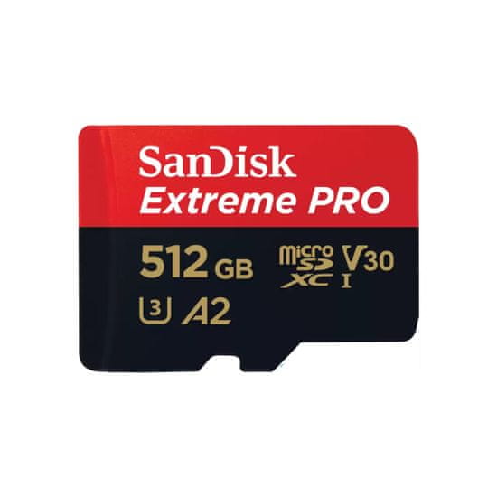 SanDisk Extreme PRO/micro SDXC/512GB/200MBps/UHS-I U3 / Class 10/+ Adaptér