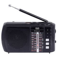 Trevi Rádio , RA 7F20 BT, přenosné, Bluetooth, FM/AM/SW, USB, micro SD karta, lithiová baterie, barva černá