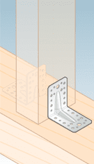 Úhelník s prolisem 90 x 90 x 65 x 2 mm, KPL 1