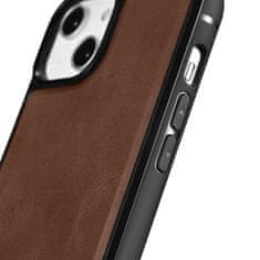 iCARER kožené pouzdro na iPhone 14 PLUS 6.7" Oil wax real leather back cover Brown