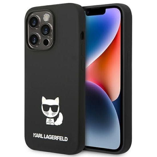 Karl Lagerfeld KLHCP14XSLCTBK hard silikonové pouzdro iPhone 14 PRO MAX 6.7" black Silicone Choupette Body