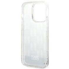 Karl Lagerfeld KLHCP14LLMNMS hard silikonové pouzdro iPhone 14 PRO 6.1" silver Liquid Glitter Monogram