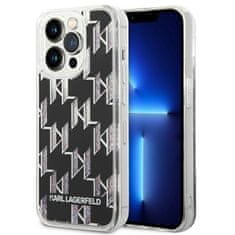 Karl Lagerfeld KLHCP14LLMNMK hard silikonové pouzdro iPhone 14 PRO 6.1" black Liquid Glitter Monogram