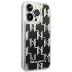 Karl Lagerfeld KLHCP14XLMNMK hard silikonové pouzdro iPhone 14 PRO MAX 6.7" black Liquid Glitter Monogram