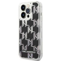 Karl Lagerfeld KLHCP14LLMNMK hard silikonové pouzdro iPhone 14 PRO 6.1" black Liquid Glitter Monogram
