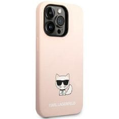 Karl Lagerfeld KLHCP14LSLCTPI hard silikonové pouzdro iPhone 14 PRO 6.1" light pink Silicone Choupette Body