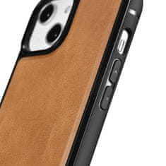 iCARER kožené pouzdro na iPhone 14 PRO MAX 6.7" Oil wax real leather back cover Light brown