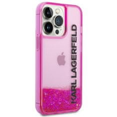 Karl Lagerfeld KLHCP14XLCKVF hard silikonové pouzdro iPhone 14 PRO MAX 6.7" pink Liquid Glitter Elong