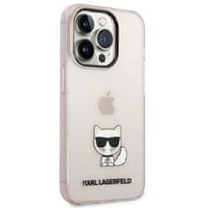 Karl Lagerfeld KLHCP14XCTTRI hard silikonové pouzdro iPhone 14 PRO MAX 6.7" pink Transparent Choupette Body