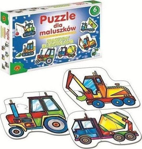 Alexander  Baby puzzle Stavební stroje 6v1 (2-7 dílků)