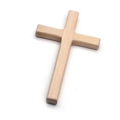 Dřevěný kříž 12cm světlý