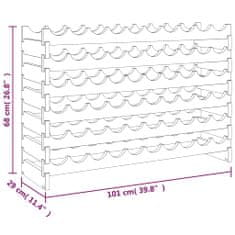 Greatstore Regál na víno 101 x 29 x 68 cm masivní borové dřevo