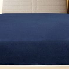 Vidaxl Jersey prostěradla 2 ks námořnická modř 160x200 cm bavlna