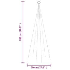 Vidaxl Vánoční stromek na stožár 108 barevných LED diod 180 cm