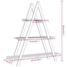 Greatstore Stojan na květiny 101 x 23 x 110 cm masivní borové dřevo