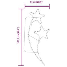 Vidaxl Světelné řetězy ve tvaru hvězdy 2 ks se 180 teplými bílými LED