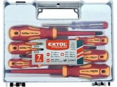 Extol Premium šroubováky elektrikářské se zkoušečkou, sada 7ks, 3x(-), 3x(PH), CrV