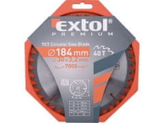 Extol Premium Kotouč pilový s SK plátky, O 184x3,0x30mm, 40T