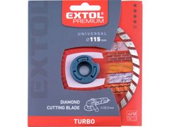 Extol Premium Kotouč diamantový řezný, turbo - suché i mokré řezání, O 115x22,2x2mm