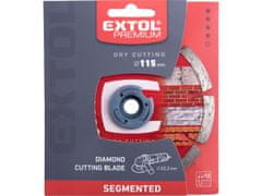 Extol Premium Kotouč diamantový řezný segmentový - suché řezání, O 115x22,2x2mm