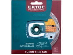 Extol Industrial Kotouč diamantový řezný, turbo Thin Cut, suché i mokré řezání, O 230x22,2x2mm