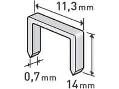 Extol Premium Spony, balení 1000ks, 14mm, 11,3x0,52x0,70mm