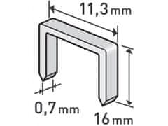 Extol Premium Spony, balení 1000ks, 16mm, 11,3x0,52x0,70mm