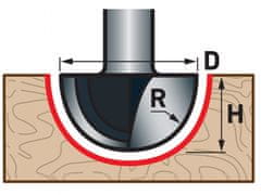 Extol Premium Fréza čelní oblá (vypouklá) do dřeva, R6,3 x D12,7 x H10