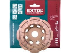 Extol Industrial Kotouč diamantový brusný dvouřadý, O 115x22,2mm