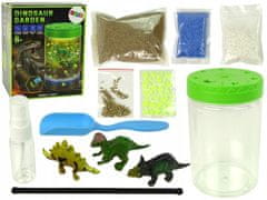 Lean-toys Dinosauří zahrada ve sklenici lehkých kreativních samolepek