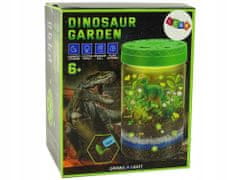 Lean-toys Dinosauří zahrada ve sklenici lehkých kreativních samolepek