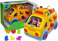 Lean-toys Autobus pro třídič batolat se vzdělávacím počítadlem