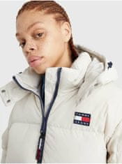 Tommy Jeans Krémová dámská prošívaná zimní bunda Tommy Jeans Alaska Puffer XS