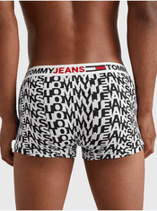 Tommy Jeans Černo-bílé pánské vzorované boxerky Tommy Jeans XL