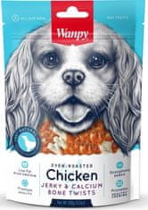 Wanpy Dog Chicken Jerky & Calcium Bone Twists 100 g