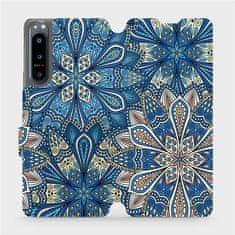 Mobiwear Flip pouzdro na mobil Sony Xperia 5 IV 5G - V108P Modré mandala květy