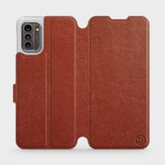 Mobiwear Flip pouzdro na mobil Nokia G60 5G - C_BRS Brown&Gray