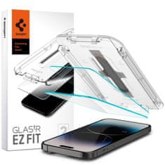 Spigen Ochranné Tvrzené Sklo Glas.Tr ”Ez Fit” 2-Pack iPhone 14 Pro Clear