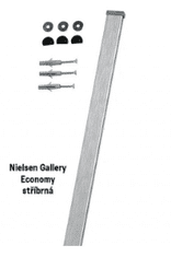 Nielsen Set kolejnice k zavěšení obrazů Gallery Economy 1,5 m , stříbrná