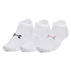 Under Armour UA Essential No Show 3pk-WHT, UA Essential No Show 3pk-WHT | 1361459-100 | SM