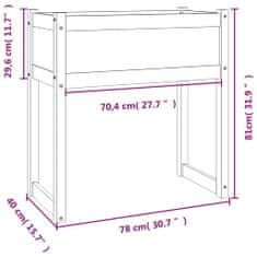 Vidaxl Truhlík medově hnědý 78x40x81 cm masivní borové dřevo