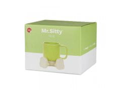 Balvi , Hrnek s miskou Mr.Sitty 27589 | 300ml | zelený