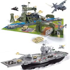 iMex Toys Obrovský letadlový vojenský set 90x65x18cm