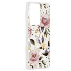 Techsuit Kryt Samsung Galaxy S21 Ultra Techsuit - Marble Series - Chloe White